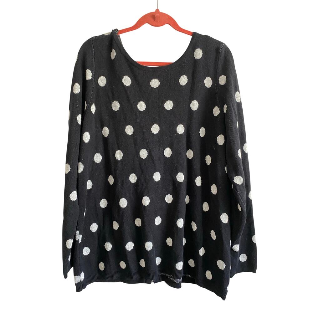 Lane Bryant Black Polka dot sweater - Picture 2 of 5